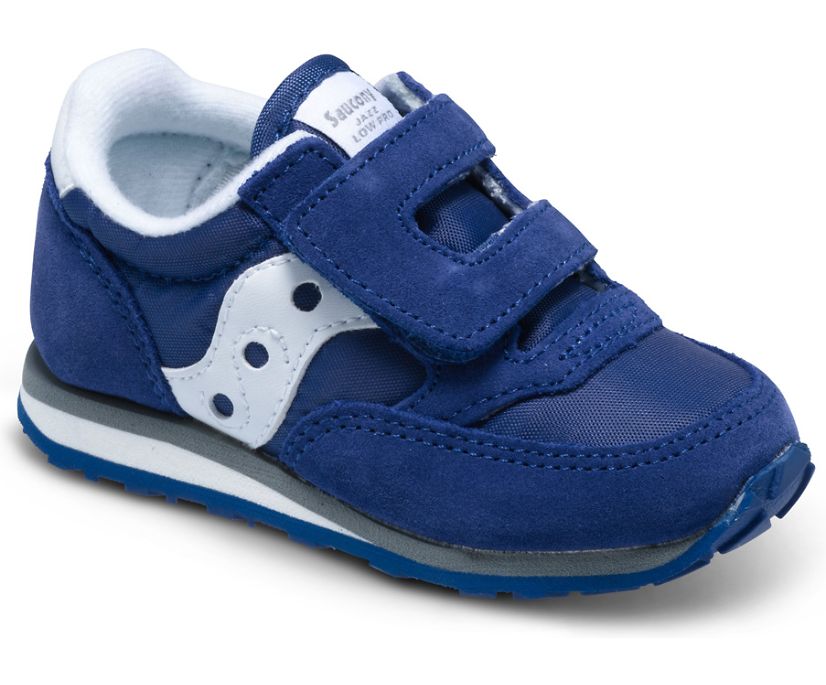 Kids\' Saucony Baby Jazz Hook & Loop Sneakers Navy / White | Singapore 706RVDW